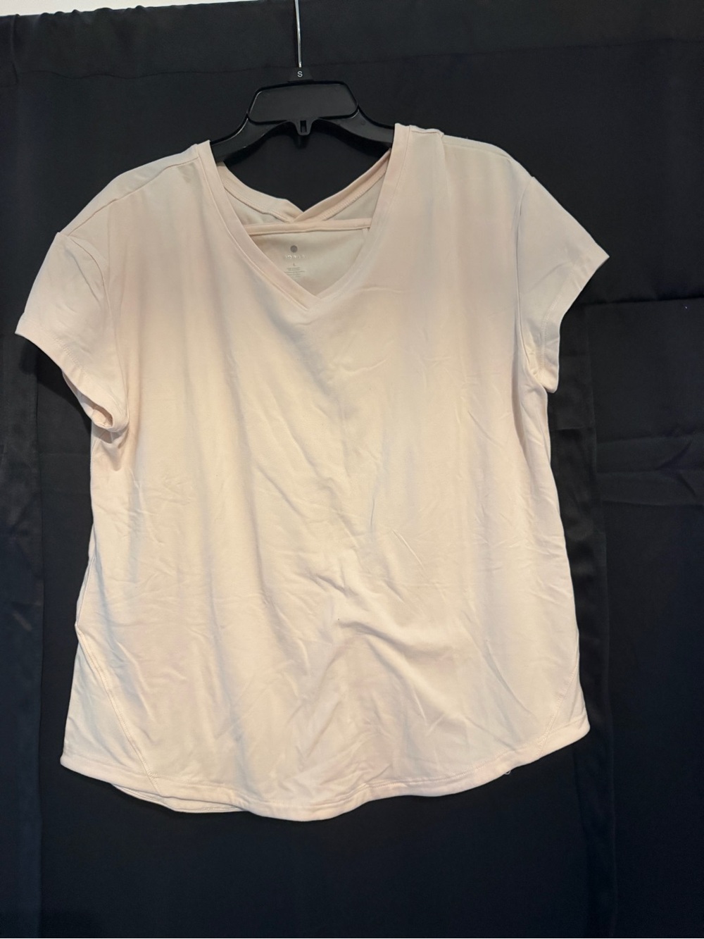 Apana Pale Pink V-Neck Short Sleeve Tee